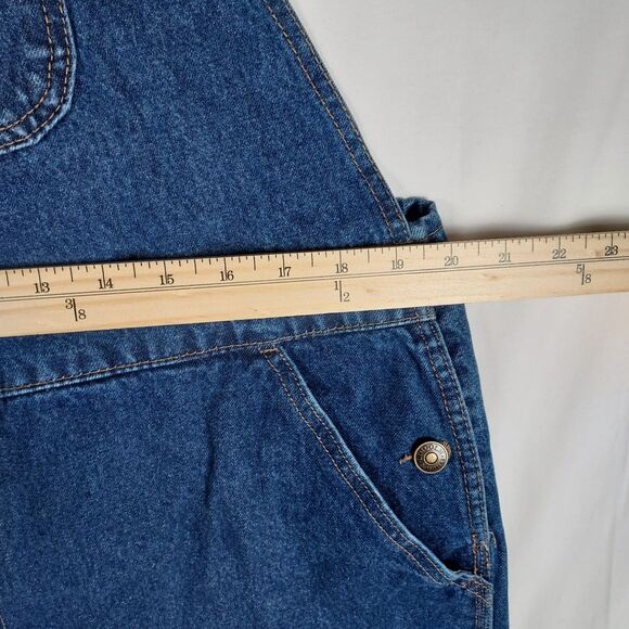 Lincoln Outfitters Denim Overalls Men’s 42x30 Blue Jean Bib Workwear 100% Cotton - Picture 9 of 14